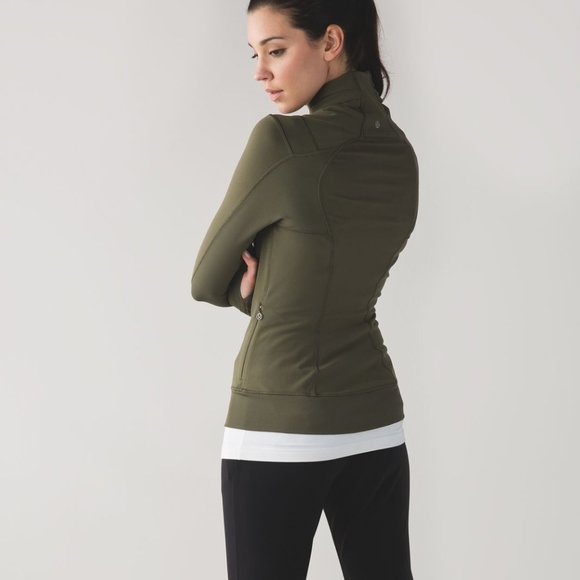 NWOT Lululemon Bhakti Yoga Jacket - Size 12 - Fatigue Green - Picture 4 of 8